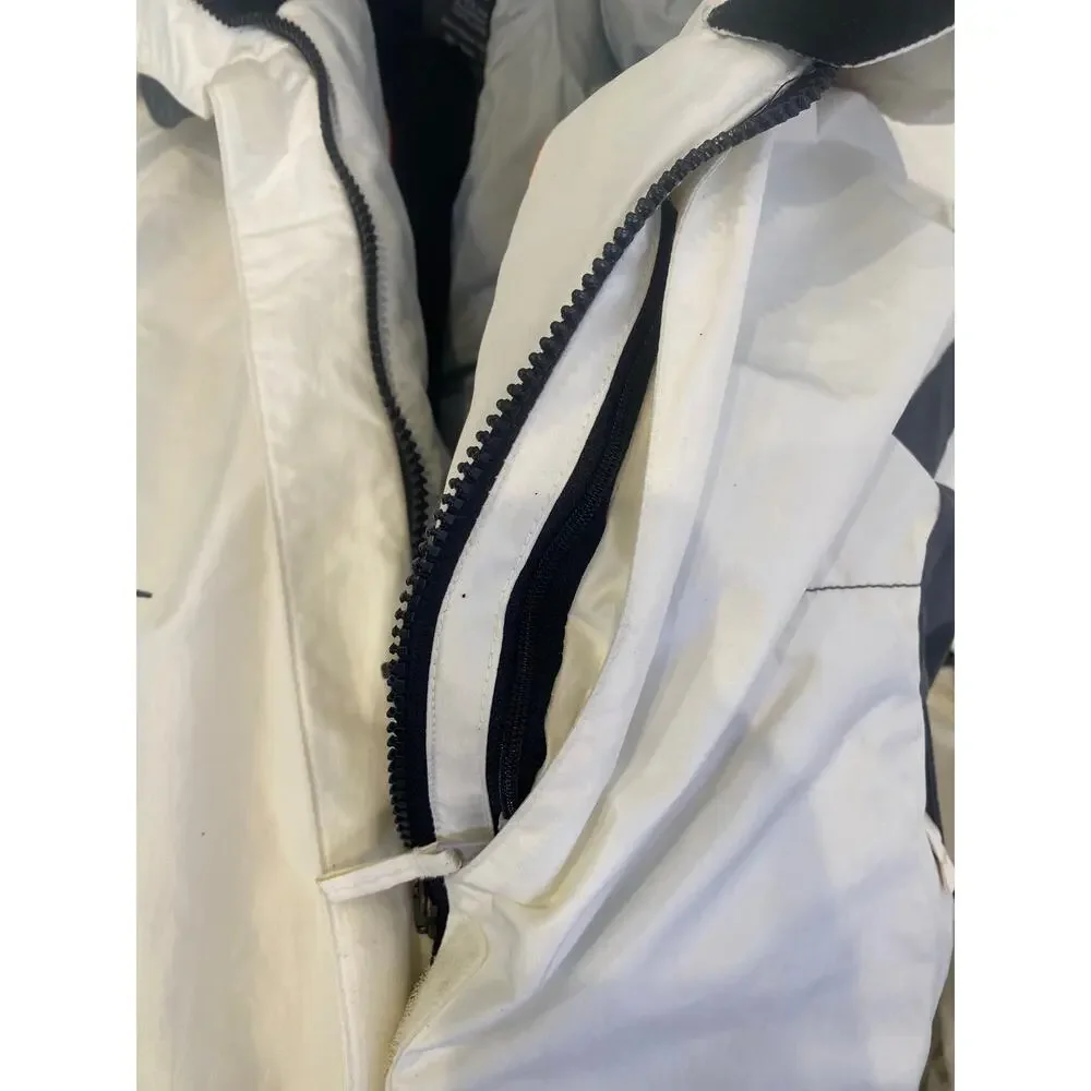 Rossignol Cream Gray Unisex Ski Jacket Sz Men’s Lg/Women’s XL Zipper Hood Warm